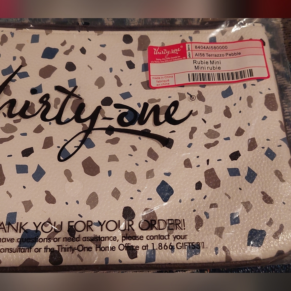 Thirty One Mini Rubie Terrazzo Pebble NIP